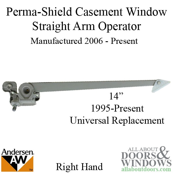 Andersen Perma-Shield Casement Windows Right Straight Arm Operator with screws