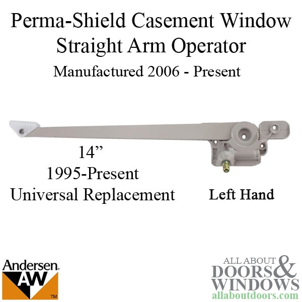 Andersen Perma-Shield Casement Left Straight Arm Operator with screws