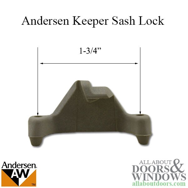 Andersen Keeper Sash Lock - Dimensions