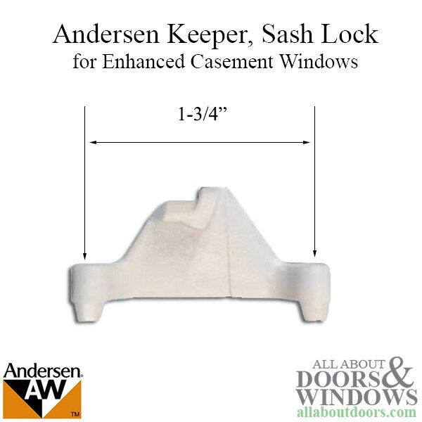 Andersen Enhanced Casement Window Sash Lock Keeper - Dimensions