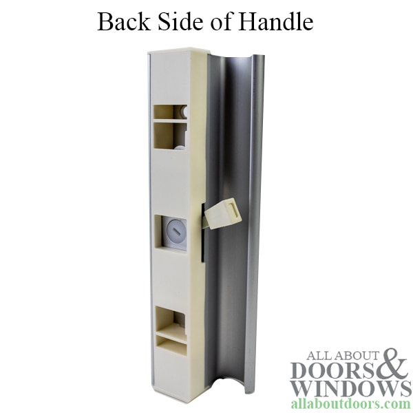 Sliding patio door handle set backside