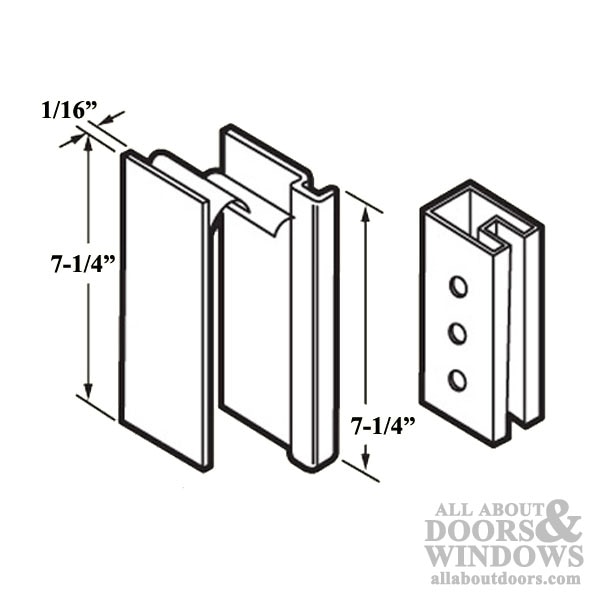 door handle plate pull aluminum sliding pinit