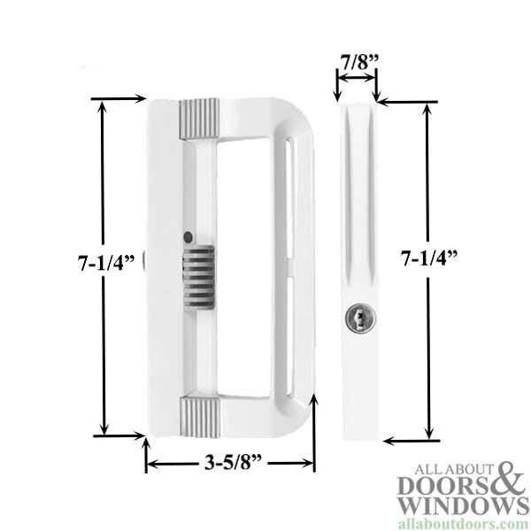 Ideal Security Sliding Patio Door Handle Set Dimensions