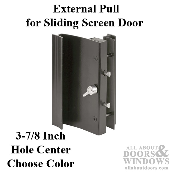Aluminum sliding patio door handle set with extruded pulls, modern design