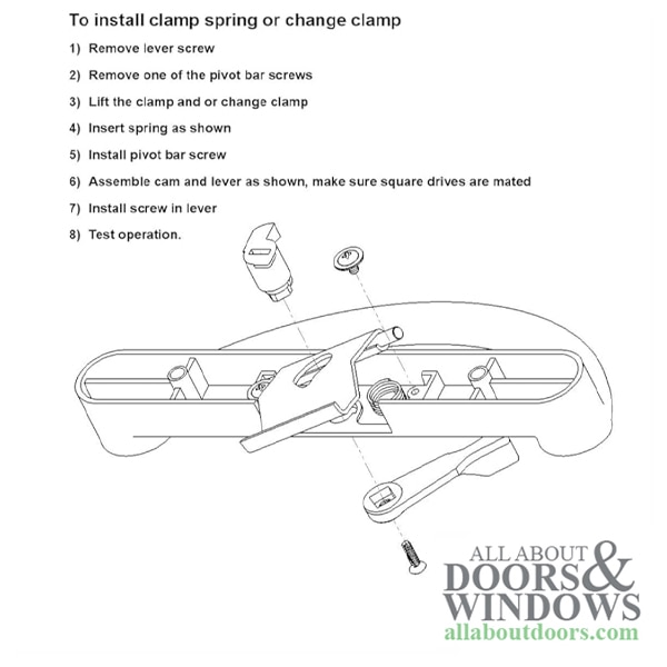 Image to install or change clamp, spring