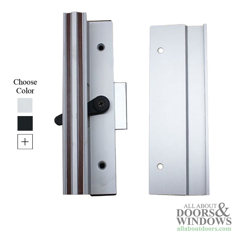 Sliding Patio Door Handle Set, Extruded Inside Pull, 4-15/16 Inch Hole Center