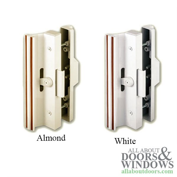 Sliding Patio Door Handle Set in Almond, White