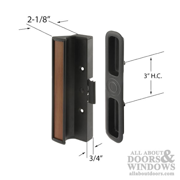 950 Series International sliding patio door handle set