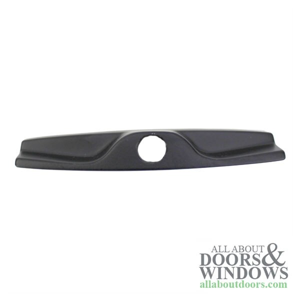 Keyed Sliding Patio Door Handle - Black Metal With Wood Trim