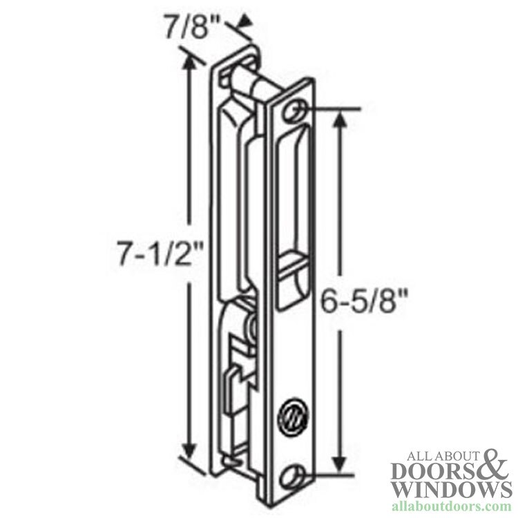 Non-Keyed Flush Mount Handle with Nite Latch Feature, 6-5/8 Inch Hole Center Spacing