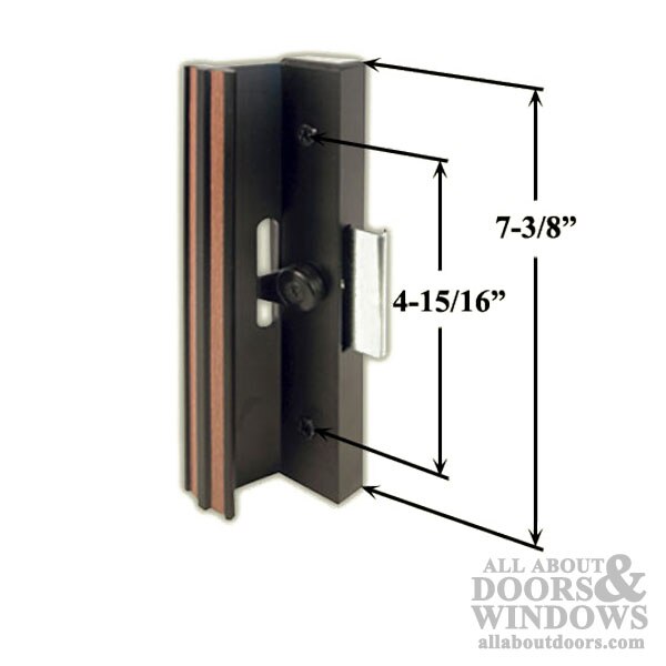 Sliding Patio Door Handle Set Dimensions