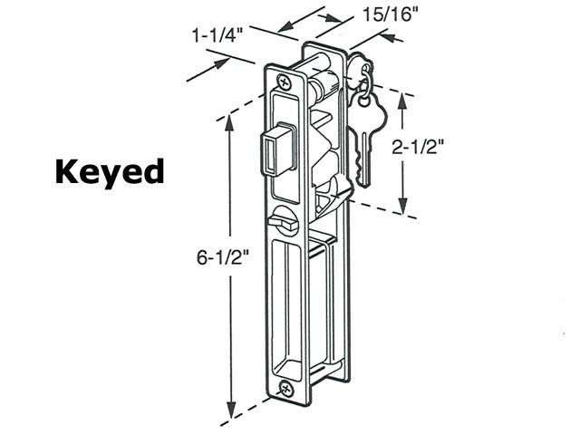 Crossly Keyed Handle Set Dimensions