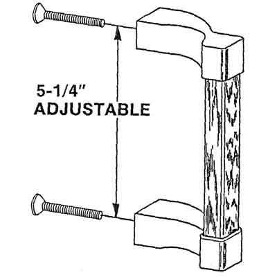 Inside Handle, 5-1/4 Universal (Discontinued) Dimensions