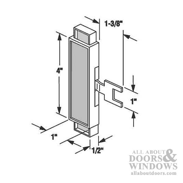 Plastic Slide Assembly with Metal Forks Dimensions