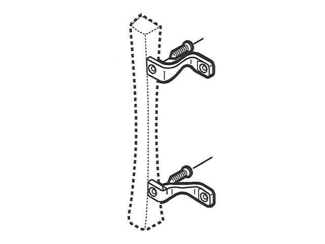 Chrome Plated Bracket Set for Enhancing Wood Handles