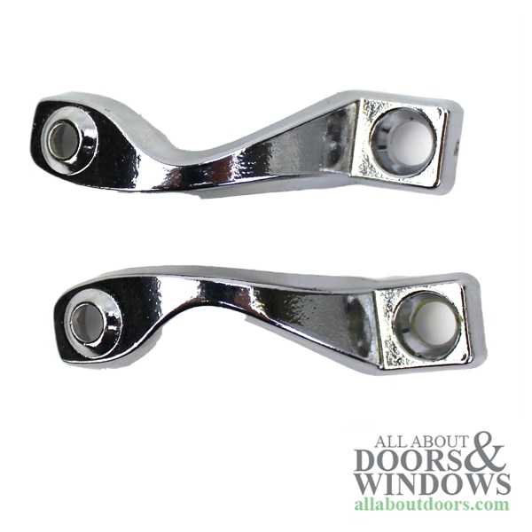 Chrome Plated Bracket Set for Enhancing Wood Handles - Left Hand