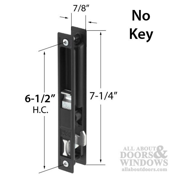 Handle Set 6 1 2 Sliding Patio Door Flush Mount Standard Hook Black