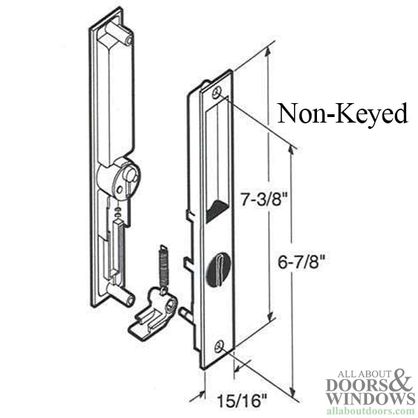 Daryl PR300 Patiorama Non-Keyed Handle Set, Flush Type