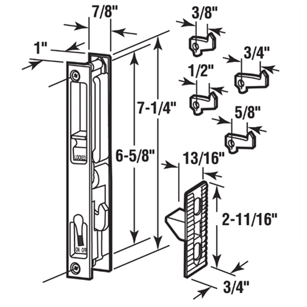 Non-keyed sliding patio door handle set with flush mount design