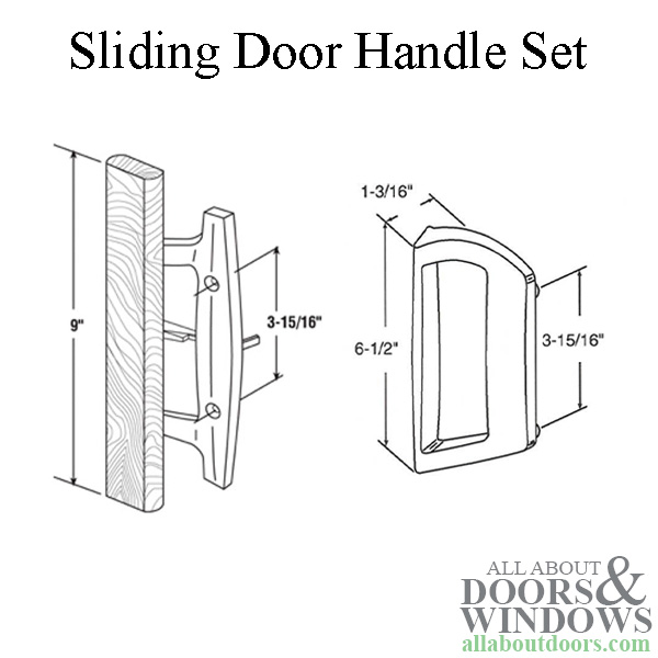 Sliding Patio Door Handle Set 3 15 16, Balcony Sliding Door Handle