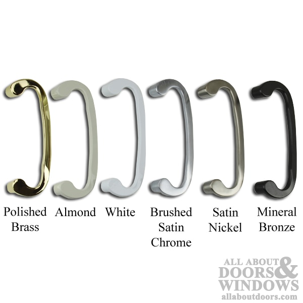 Legacy Sliding Glass Door Handle, CENTER Thumb Turn Finish Choices