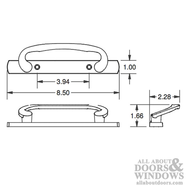Legacy Dummy Handle Set Dimensions