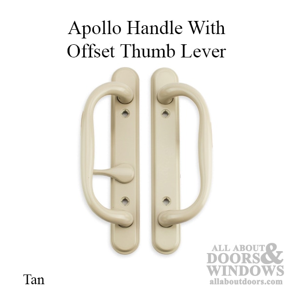 Apollo Handle Set for Sliding Patio Doors in Tan