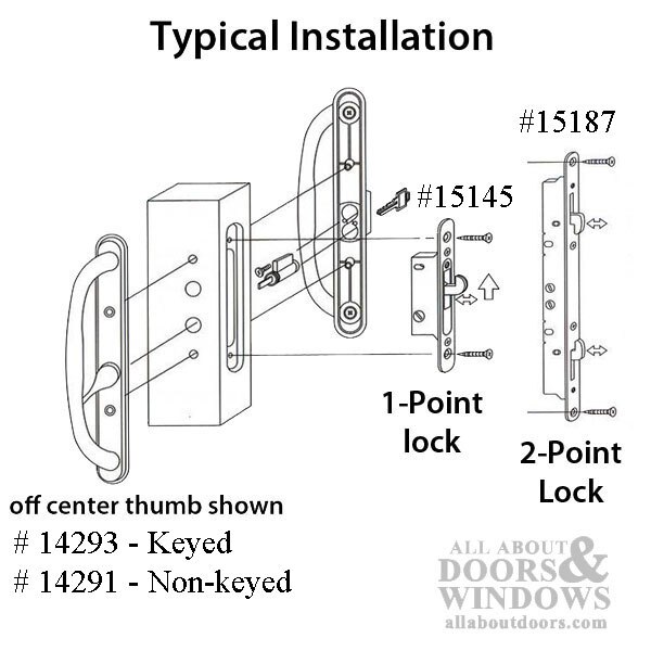 Olympus Sliding Patio Door Lever Keyed Non-Handed Design
