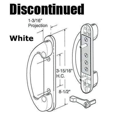 White Decorative Handle Set for Mortise Locks – 3-15/16” Hole Center