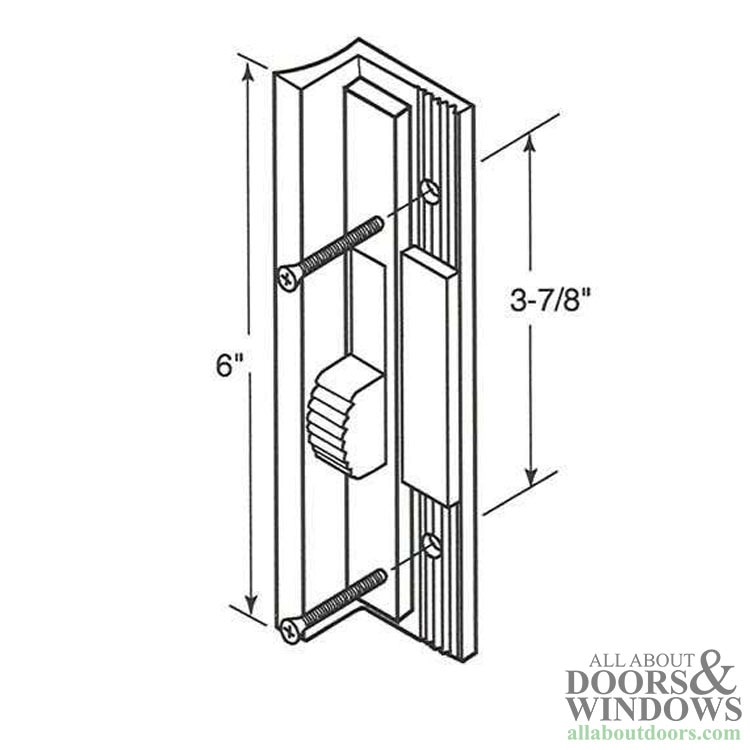 Non-handed actuator handle dimensional drawing