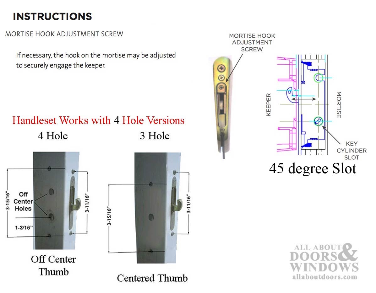Mortise Hook Adjustment Instructions