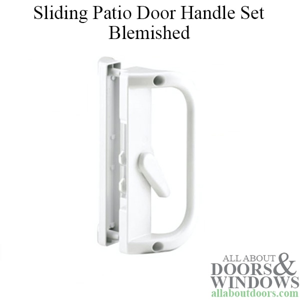 Thermoplast Patio Sliding Door Handleset, 6-9/16 Inch, White - Blemished