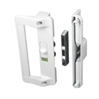 Sliding Patio Door Handle Set in White - Old Style