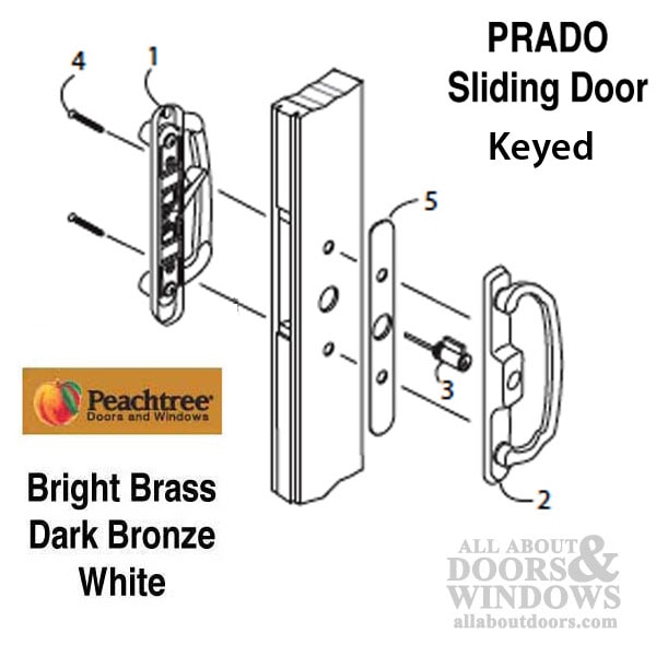 Side View of Peachtree Prado Sliding Door Handle