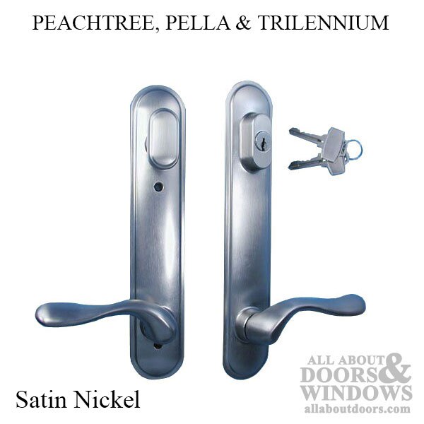 Peachtree Door Parts All About Doors Trilennium Peachtree Pella Hinged Door Handle Satin Nickel Ipd Entry Trim