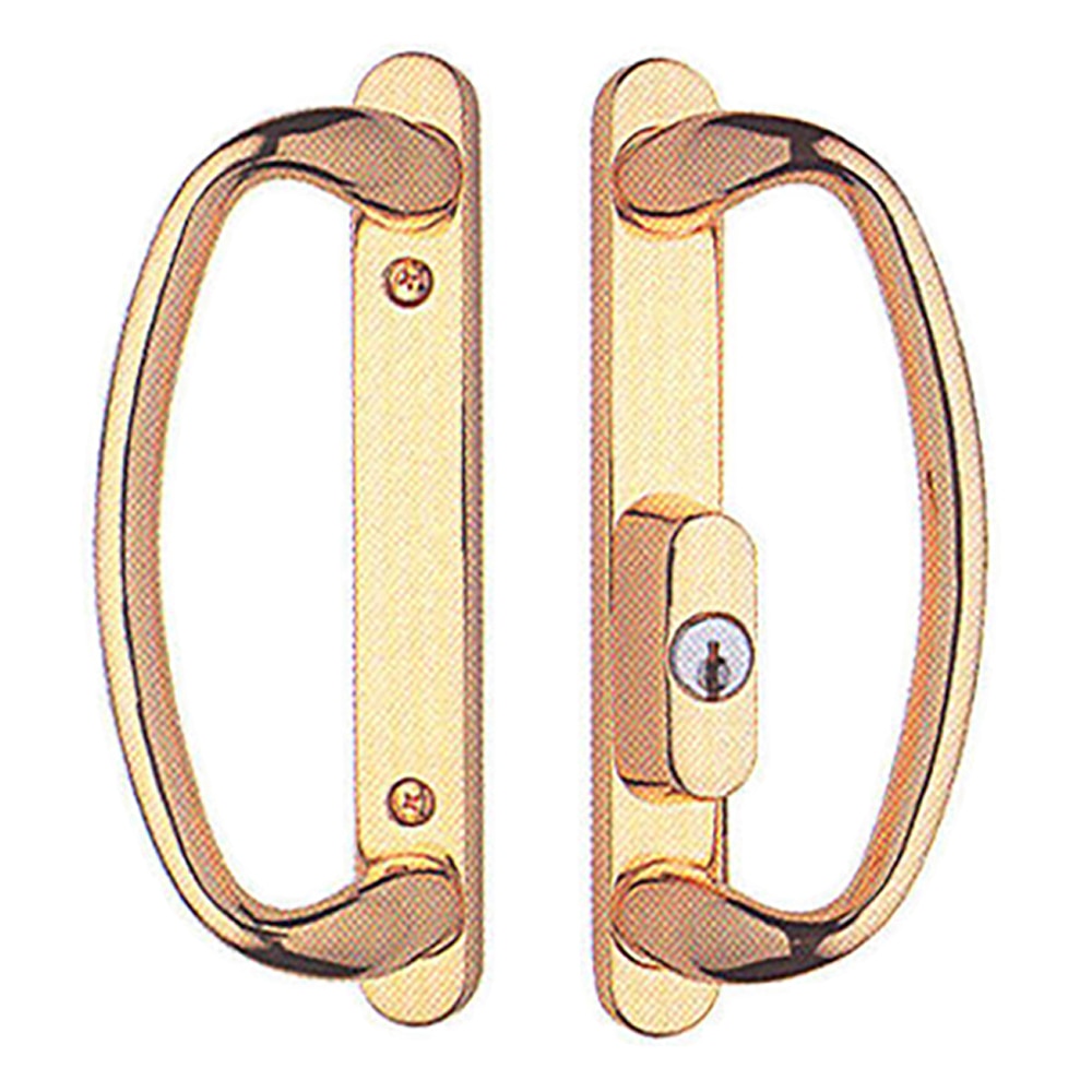 OffCenter Patio Sliding Glass Door Handle, Keyed