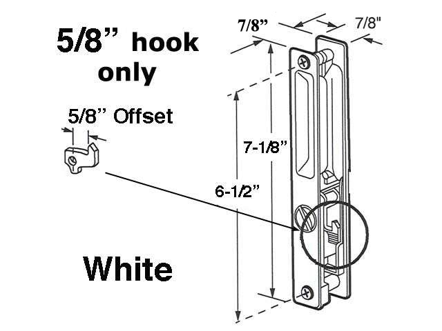 Lock Patio Door Handle Set - Recessed