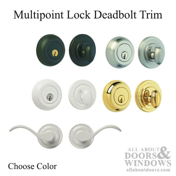 Multipoint Lock Deadbolt Trim Choose Color