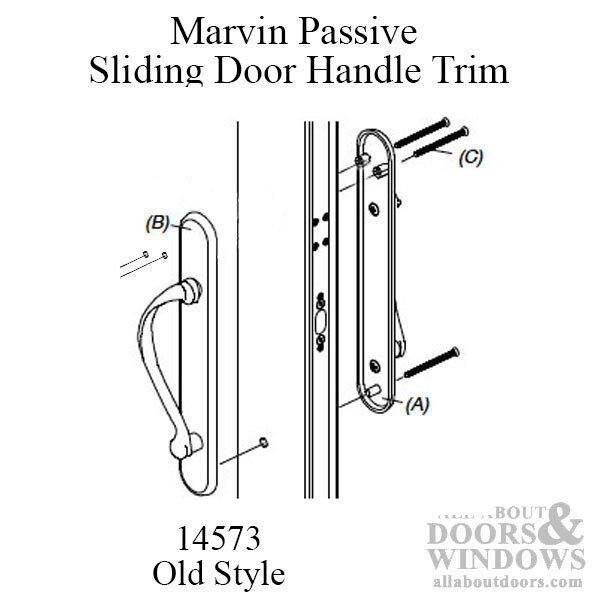 Marvin Sliding French Door Handle - Side View