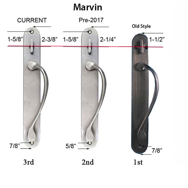 Marvin Sliding Door Handle Set with Wide Backplate