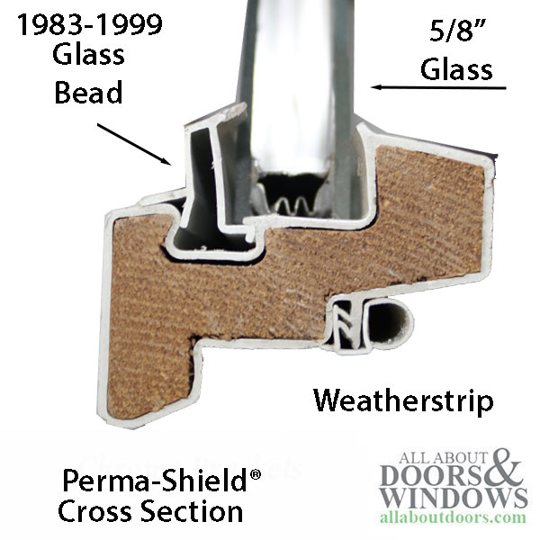Vinyl Glazing Bead, Andersen Casement or Awning window Terratone