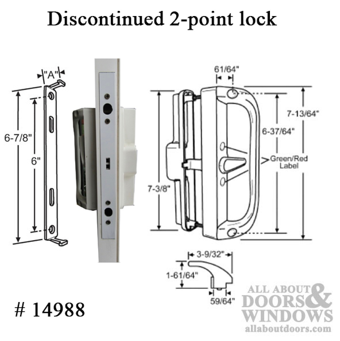 Patio Door Handle with Two Point Mortise Lock – Secure and Stylish