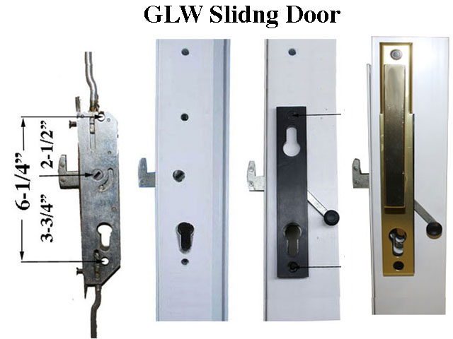 Great Lakes Window Patio Door Handle Set Mortise Lock Dimensions