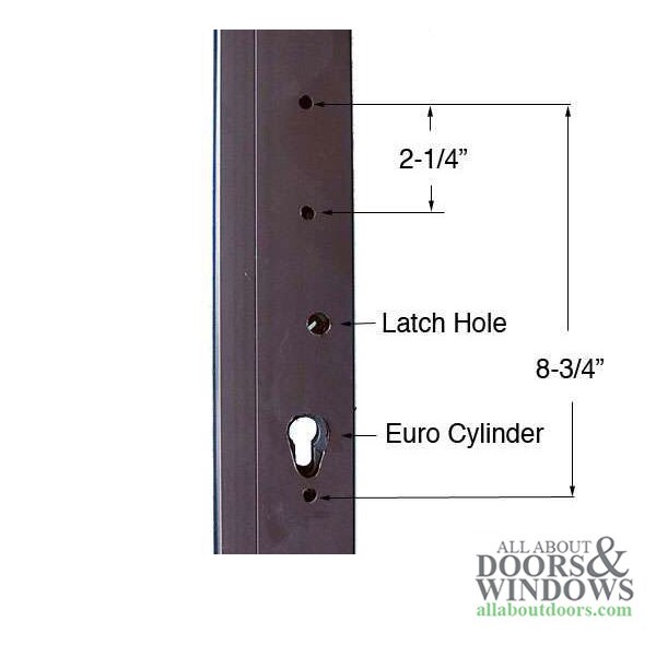 GLW Patio Door Handle, Disc. Old Style Solid Brass Blemished