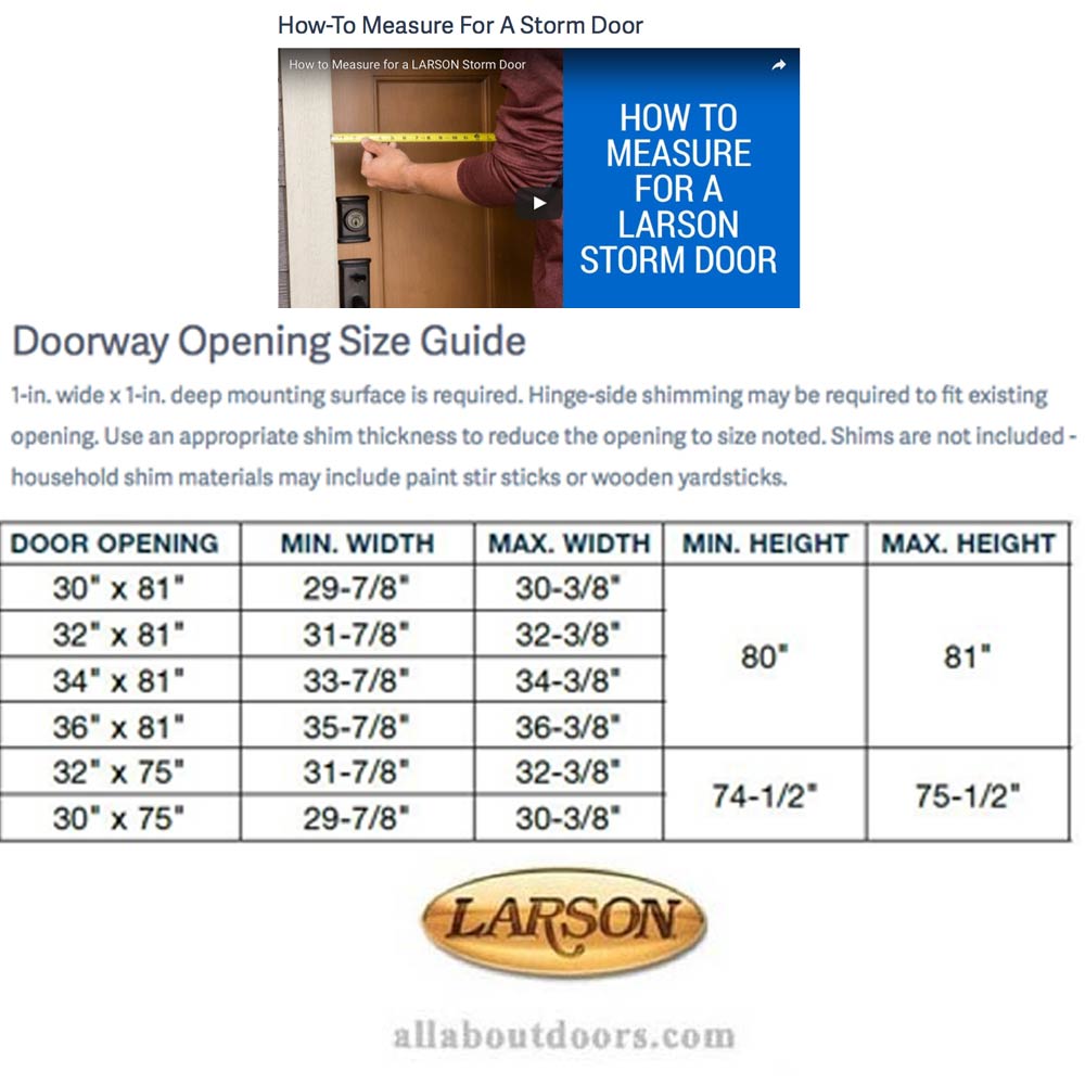 Doorway Opening Size Guide