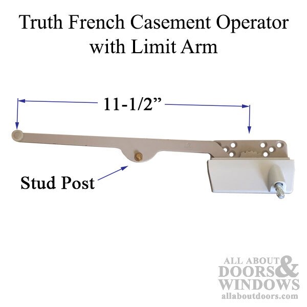 Weather Shield French Casement Operator with Limit Arm Dimensions