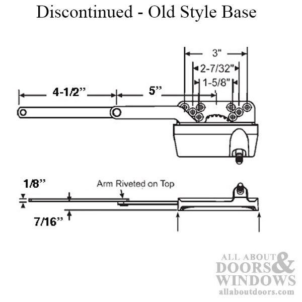 Split Arm Operator Dimensions
