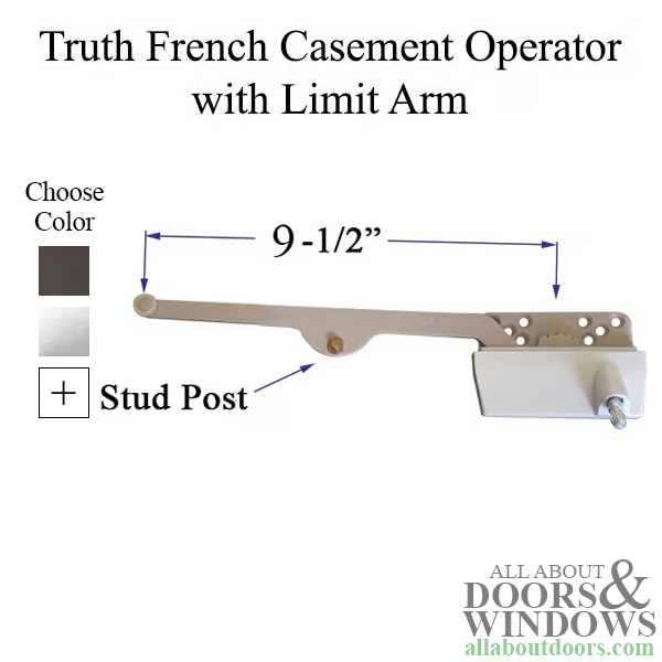 Truth 15.54 French Casement Traditional Operator 9-1/2" Limit Arm