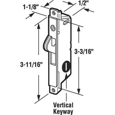Mortise Lock with Vertical Slot