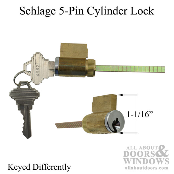 Prime-line Products E 2103 Sliding Door Cylinder Lock 5 Pin Tumbler Schlage KE for sale online 